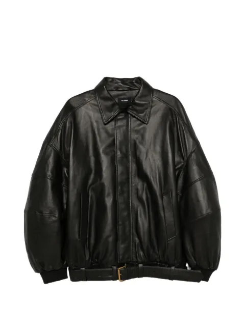 Willy Chavarria Hustlers belted leather jacket