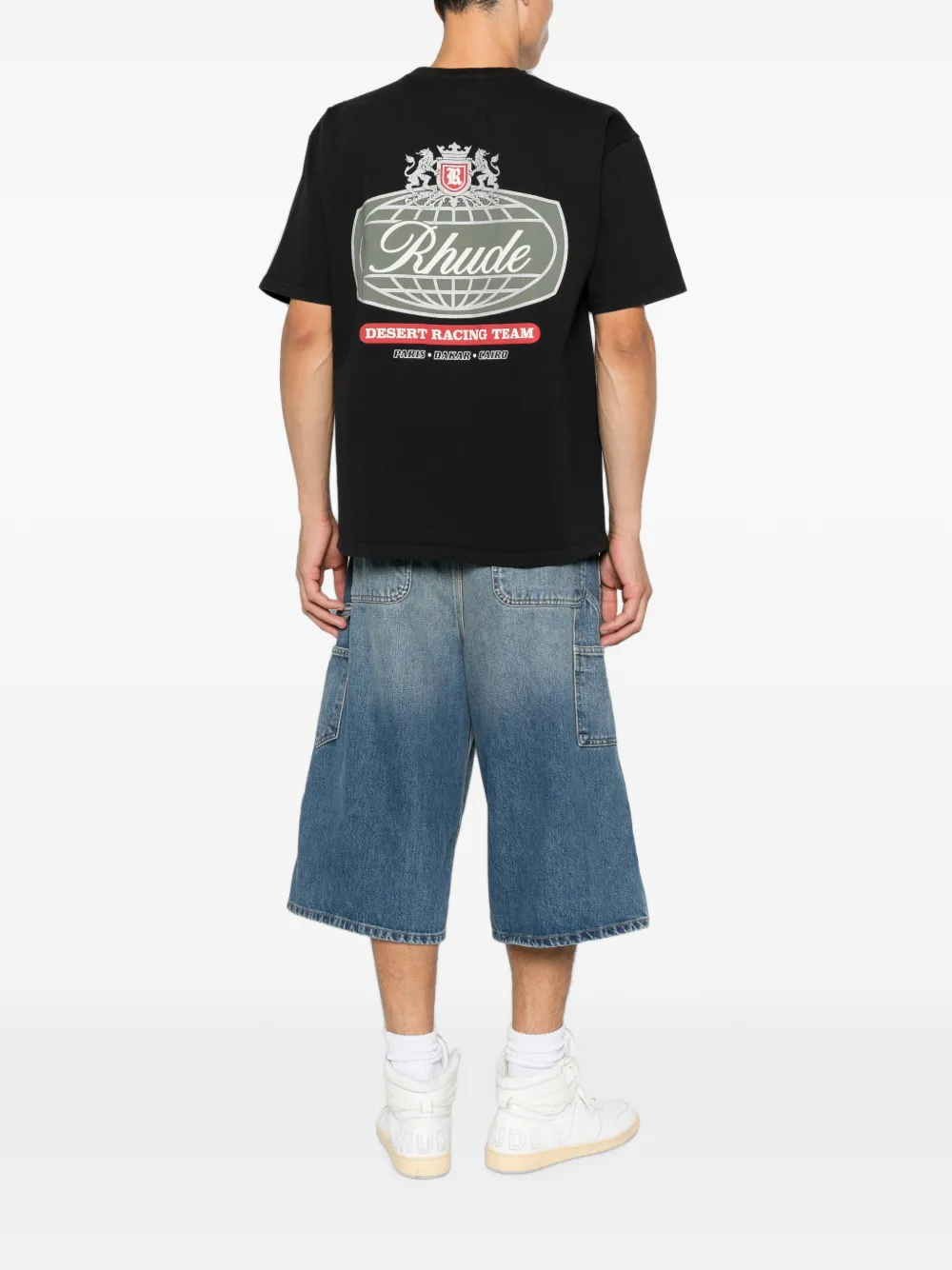 RHUDE T-shirt met logoprint Zwart