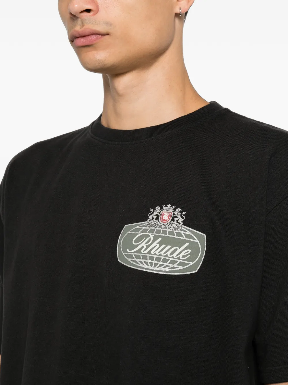 RHUDE T-shirt met logoprint Zwart