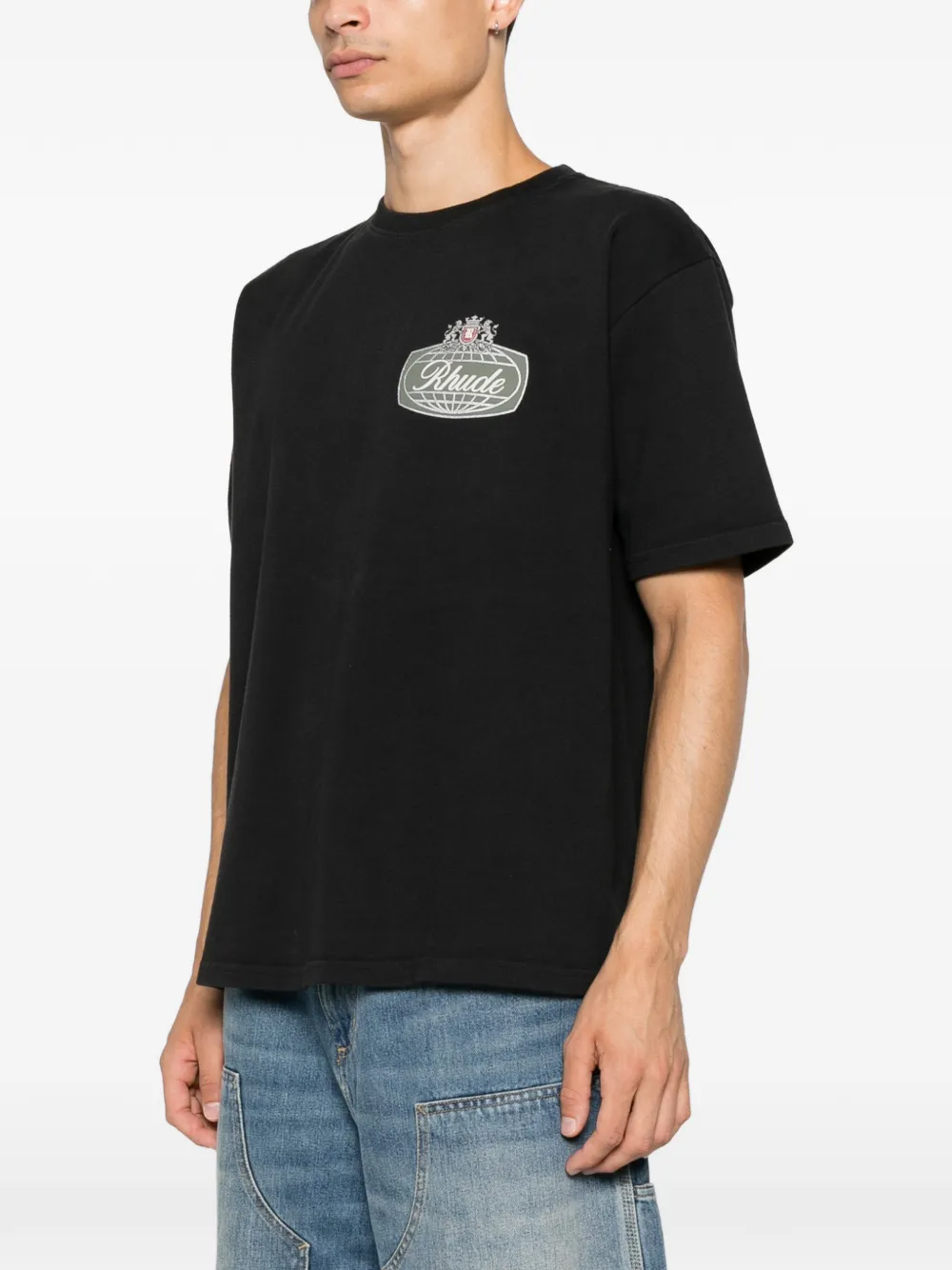 RHUDE T-shirt met logoprint Zwart