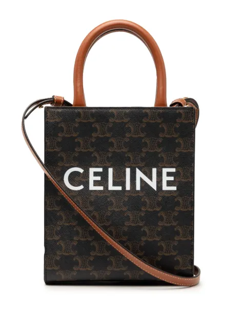 Celine Pre-Owned bolso satchel Triomphe Vertical Cabas de lona revestida 2021