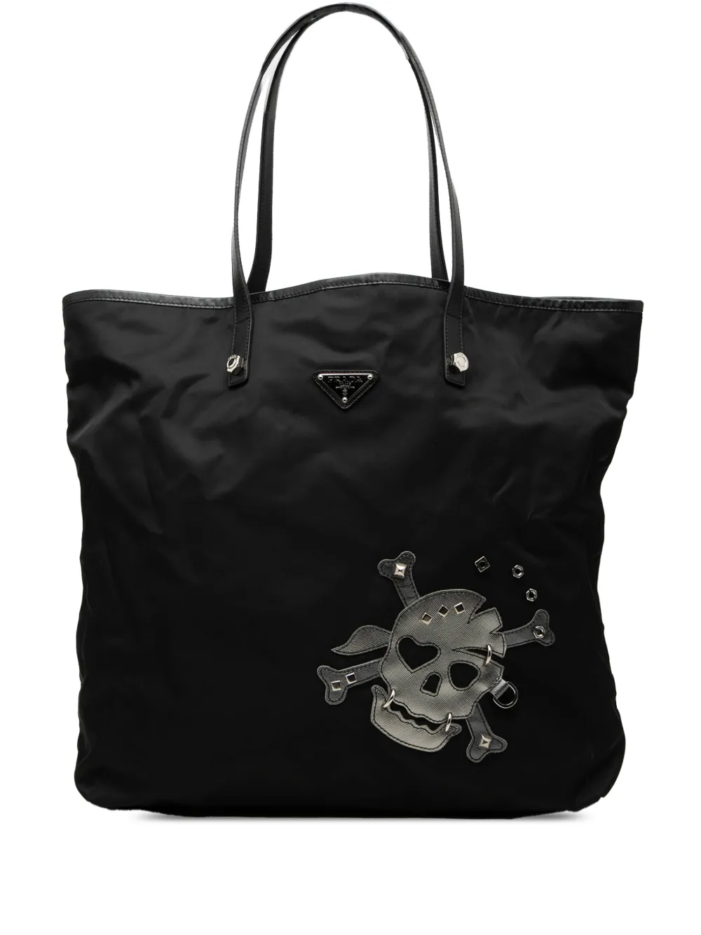 Prada Pre-Owned 2013-2026 Tessuto Skull tote bag - Nero