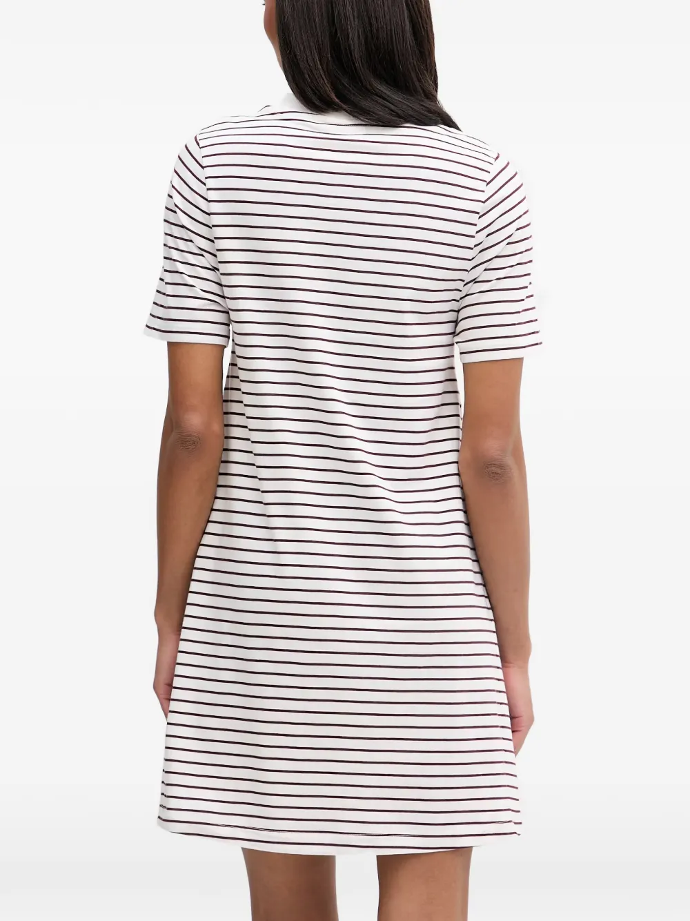 Marc O'Polo DfC mini-jurk met horizontale streep en korte mouwen Wit