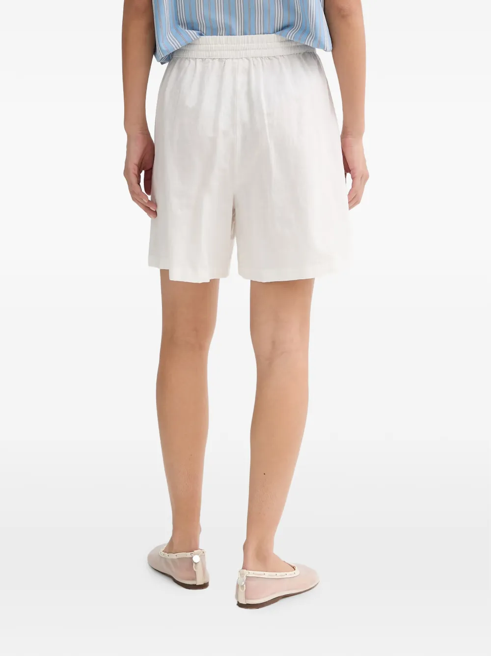 Marc O'Polo Shorts met trekkoord en opgestikte zak Wit