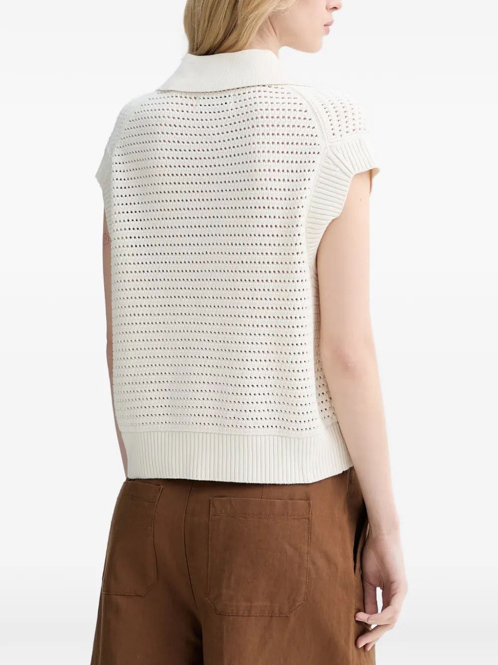 Marc O'Polo Spencer met V-hals Beige