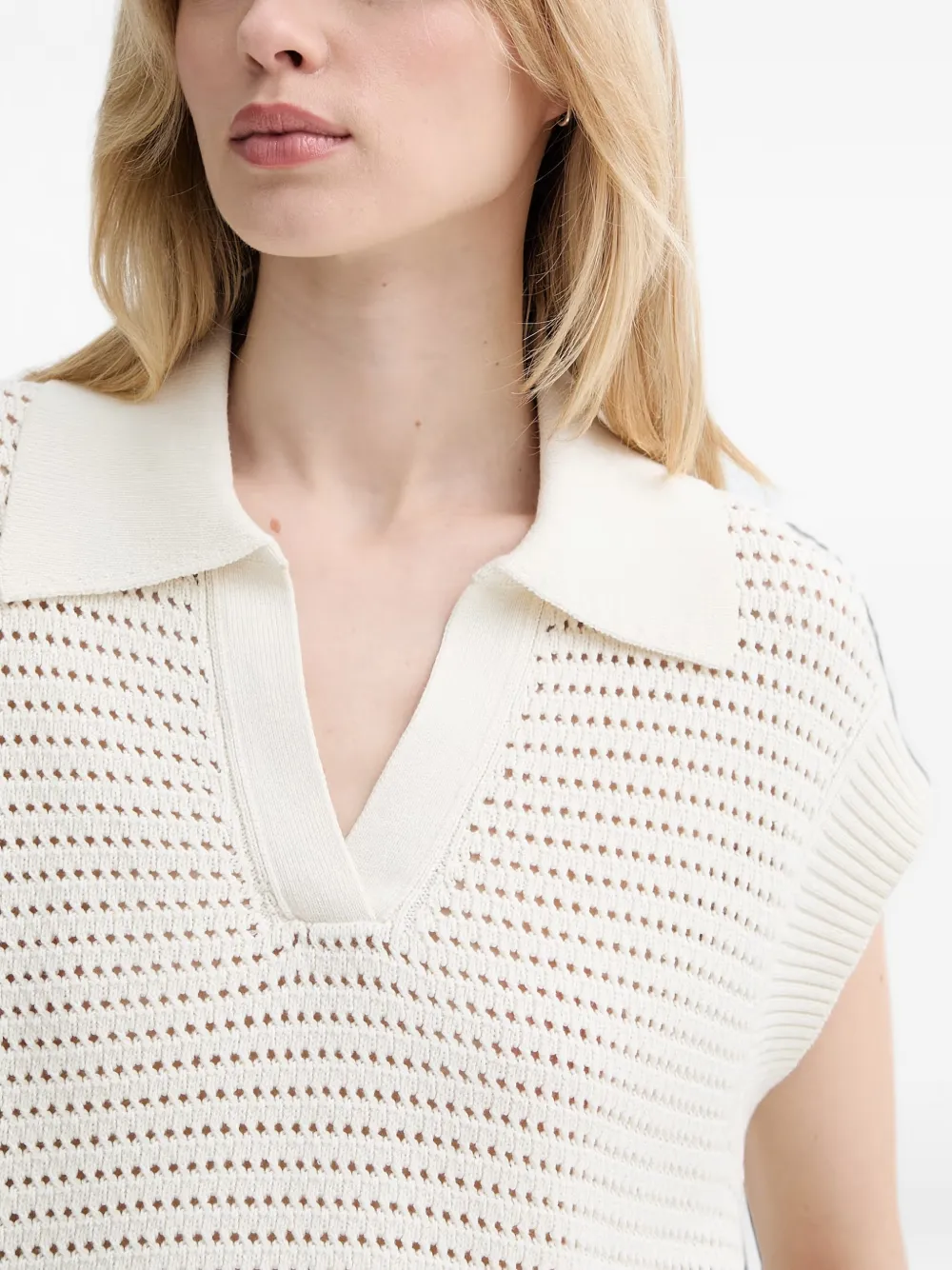 Marc O'Polo Spencer met V-hals Beige