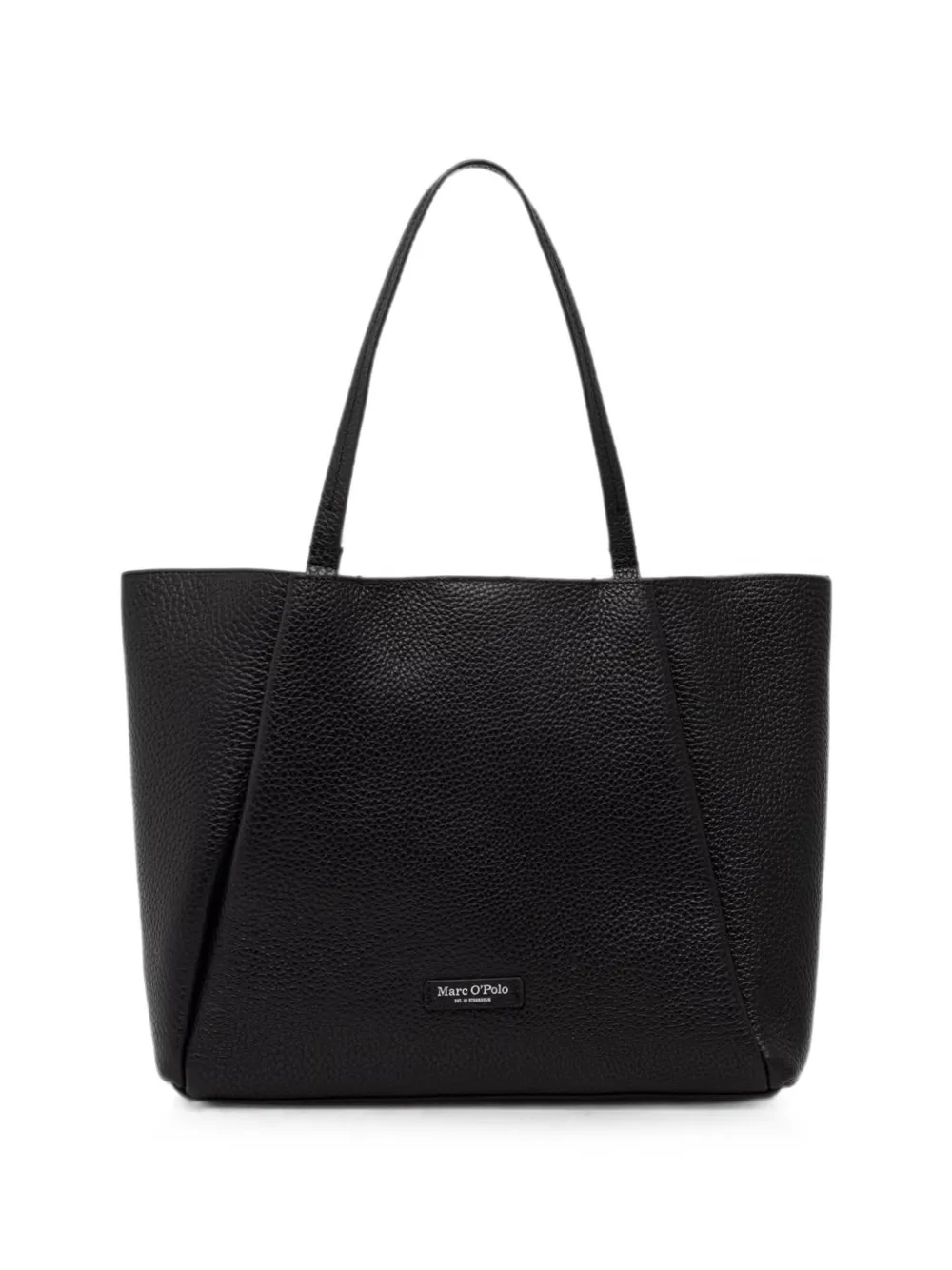 Marc O'Polo logo-appliqué leather tote bag - Nero