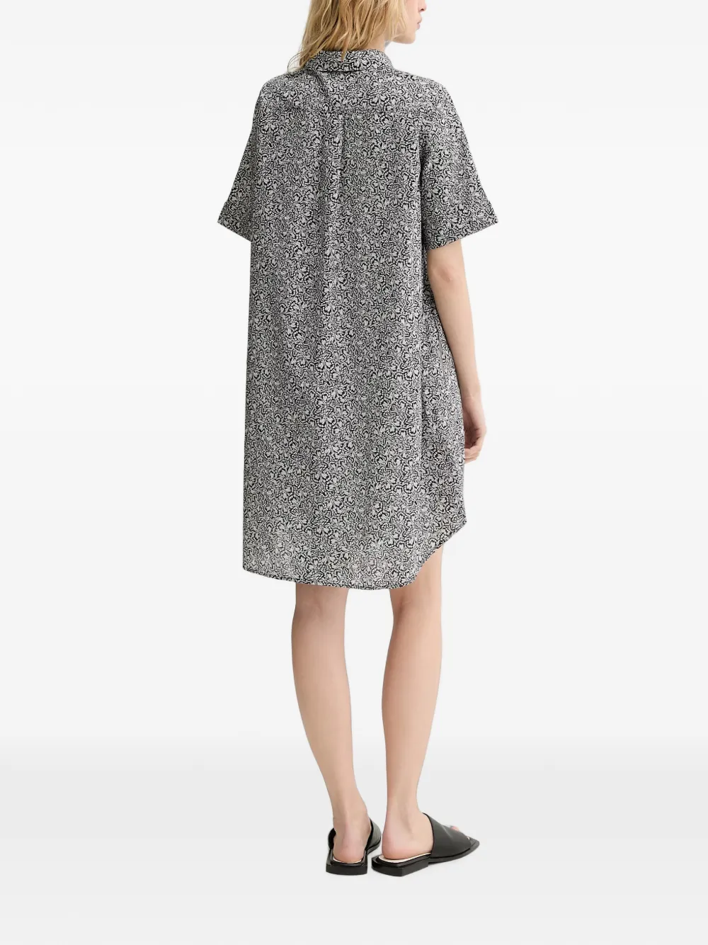 Marc O'Polo Midi-blousejurk met print Zwart