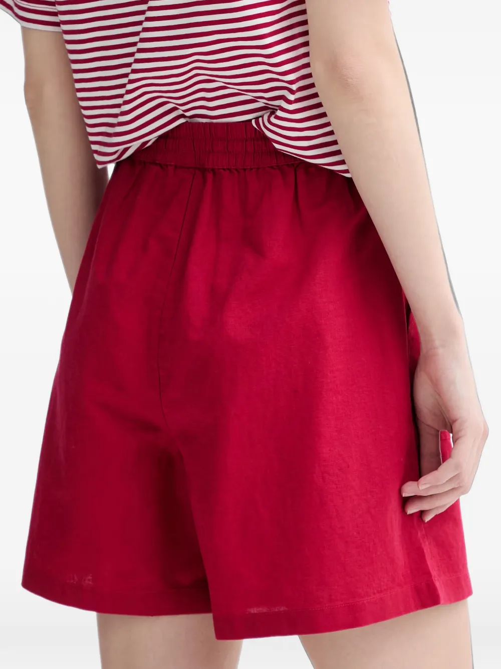 Marc O'Polo drawstring patch-pocket shorts Rood