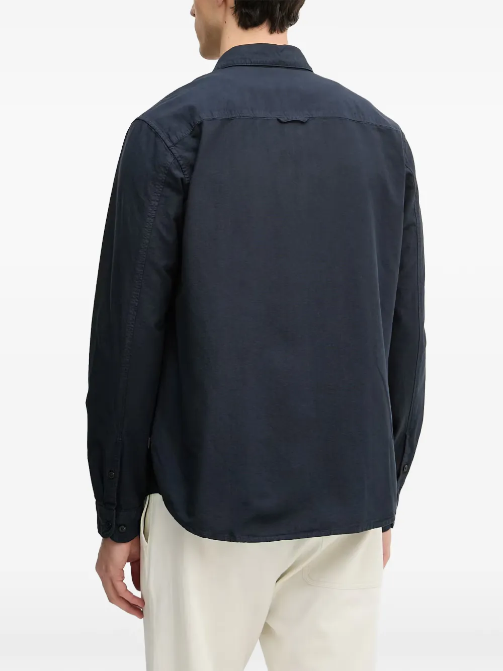 Marc O'Polo Button-down oervhemd met borstzak Blauw