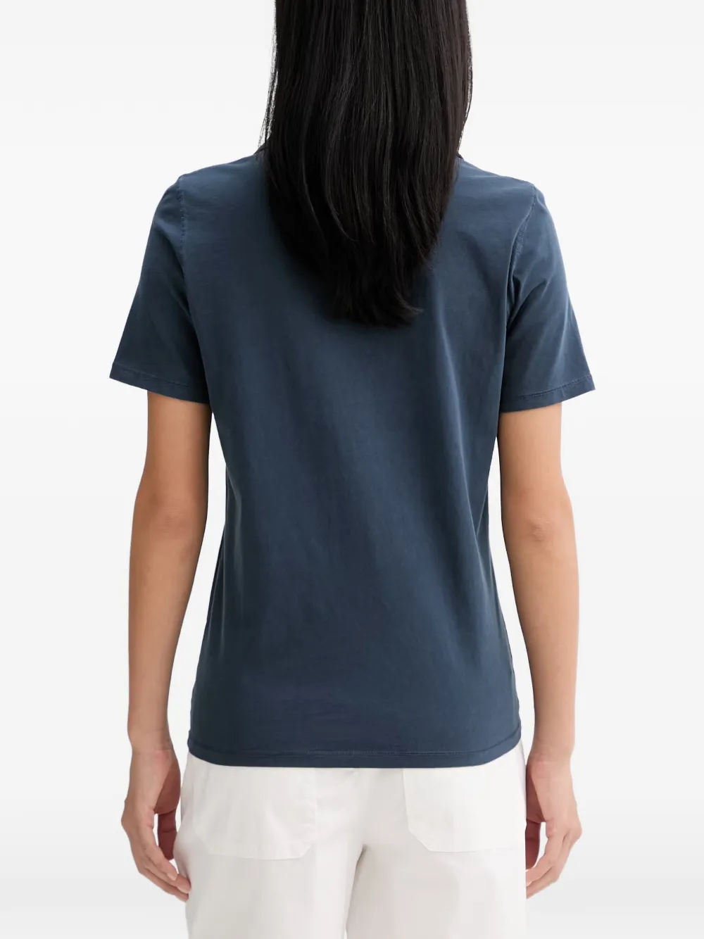 Marc O'Polo Polotop met borstzak en knopen Blauw