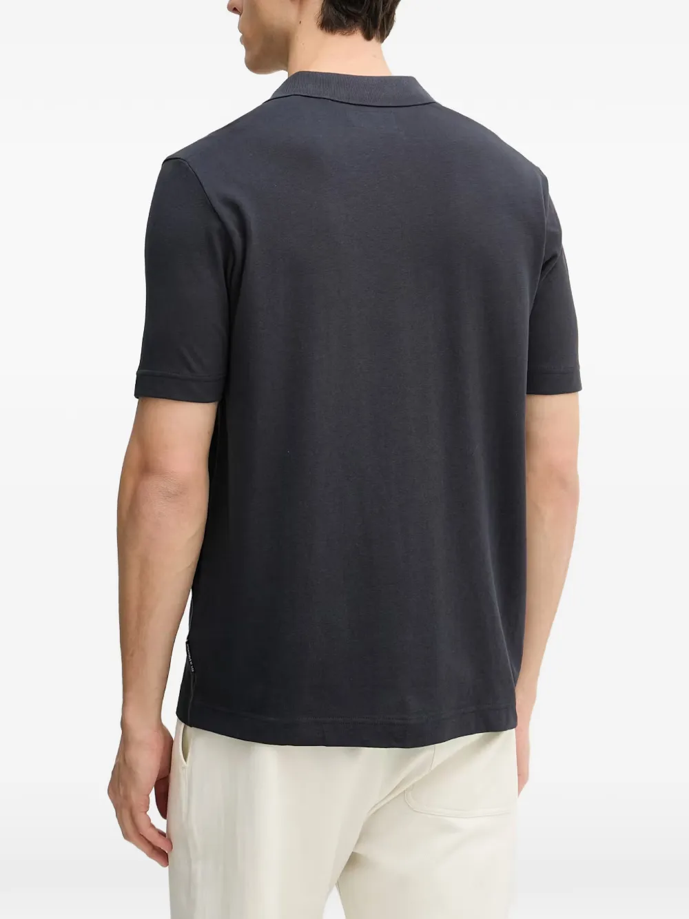 Marc O'Polo short-sleeve camp-collar shirt Grijs