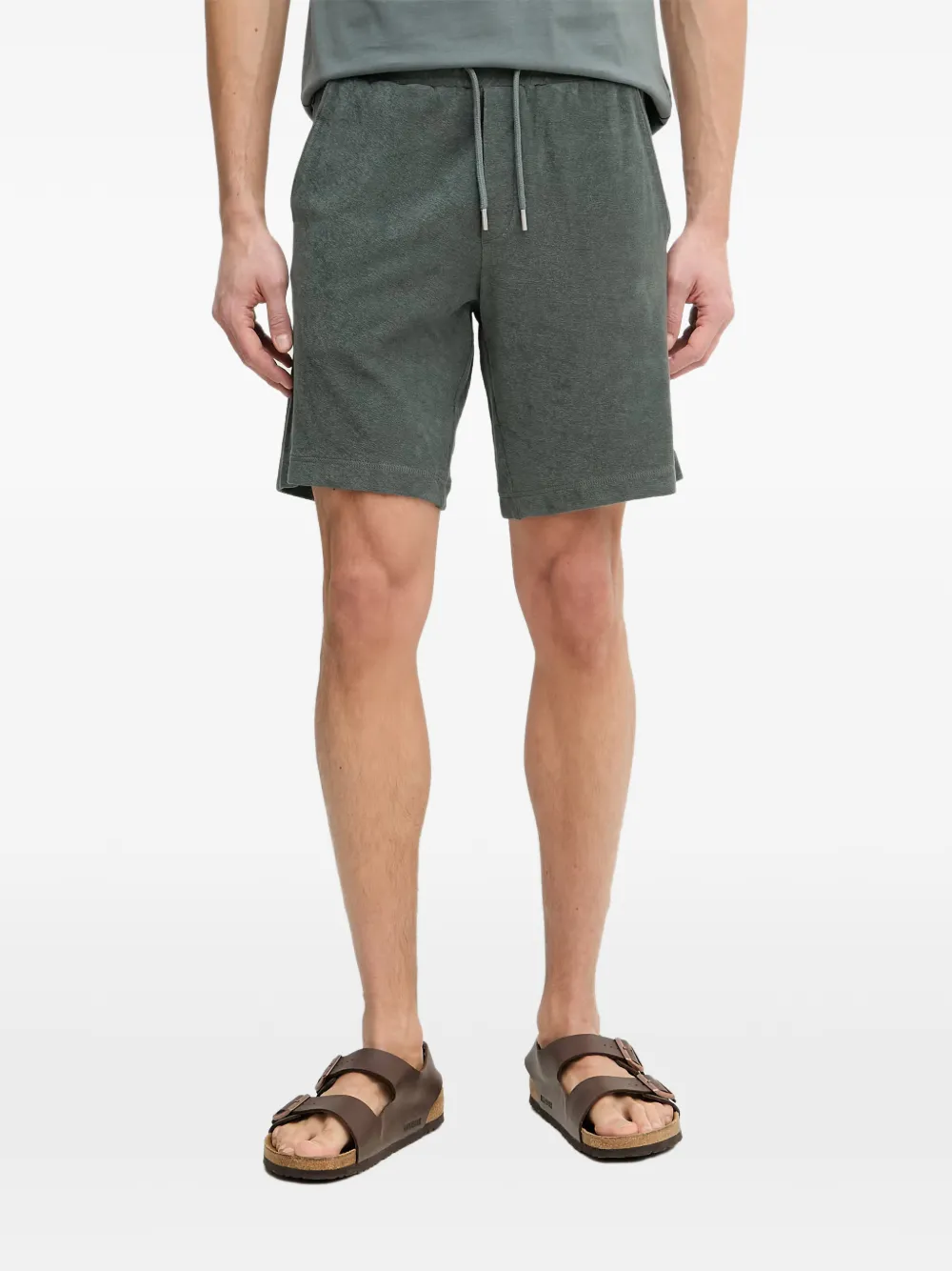 Marc O'Polo drawstring-waist towelling shorts - Verde