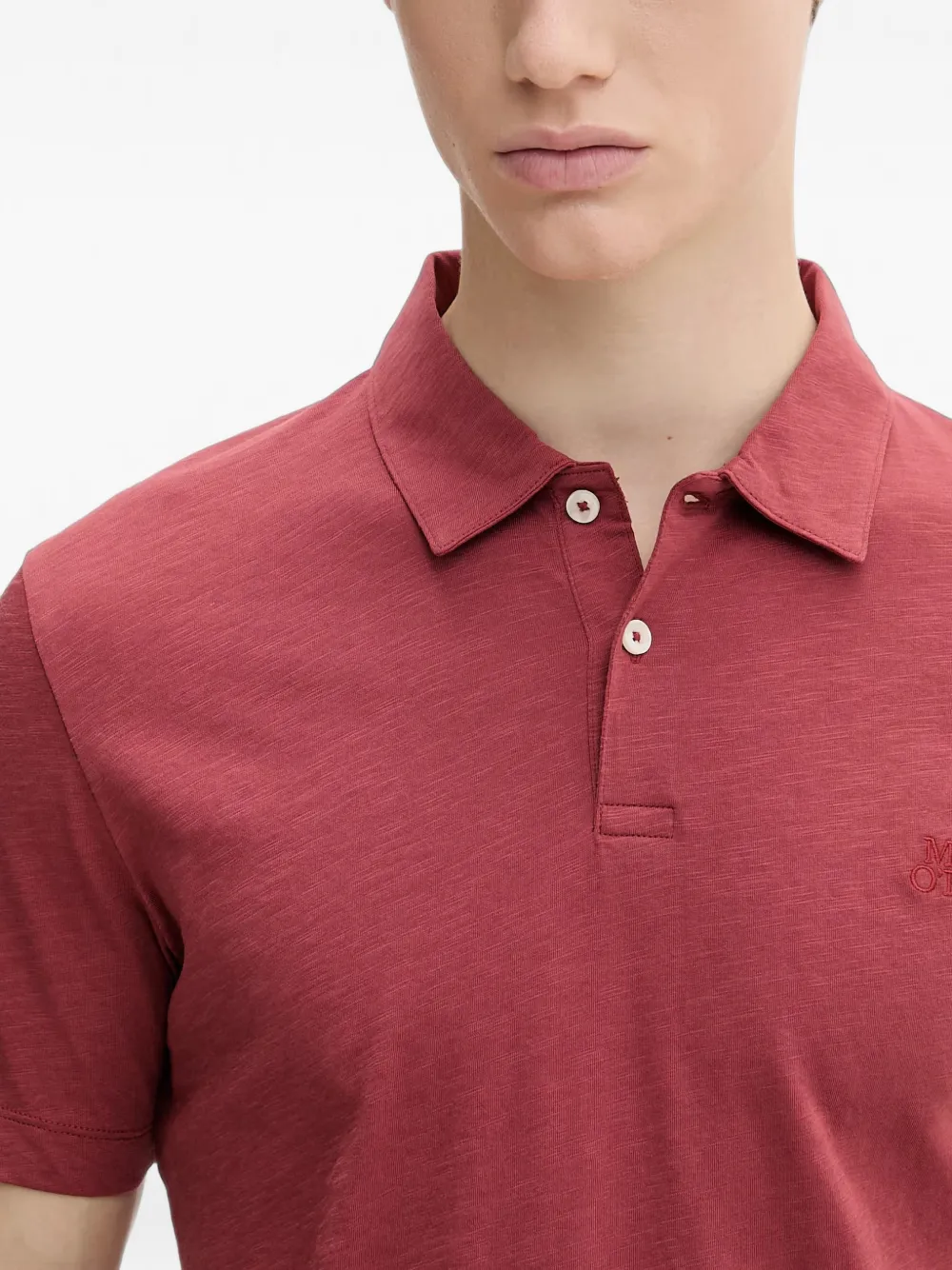 Marc O'Polo Poloshirt met geborduurd logo Rood