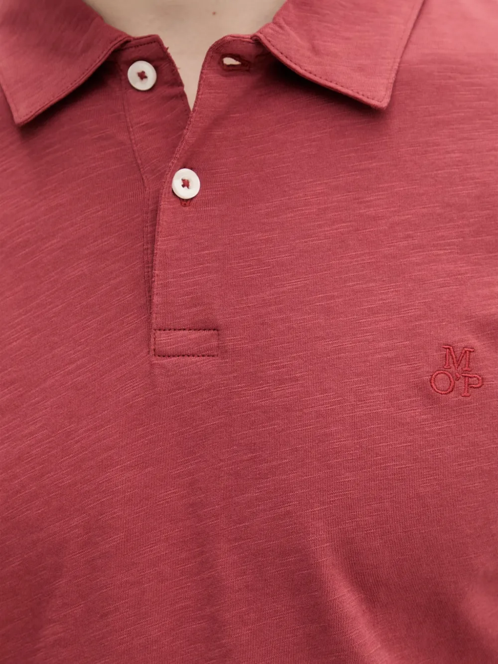 Marc O'Polo Poloshirt met geborduurd logo Rood