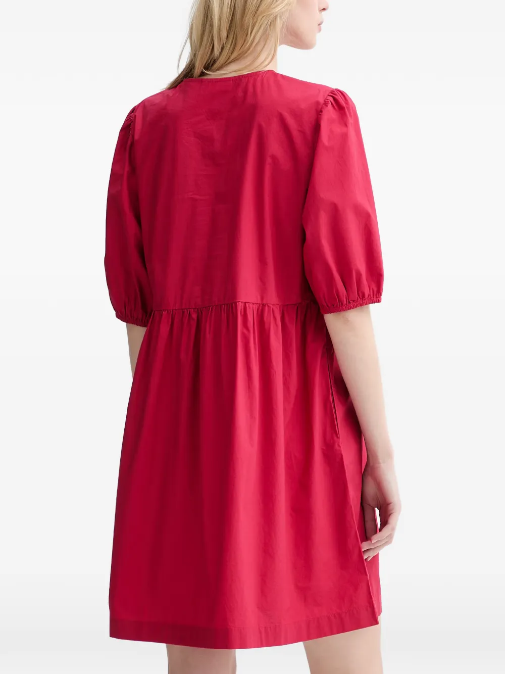 Marc O'Polo Mini-jurk met pofmouwen Rood