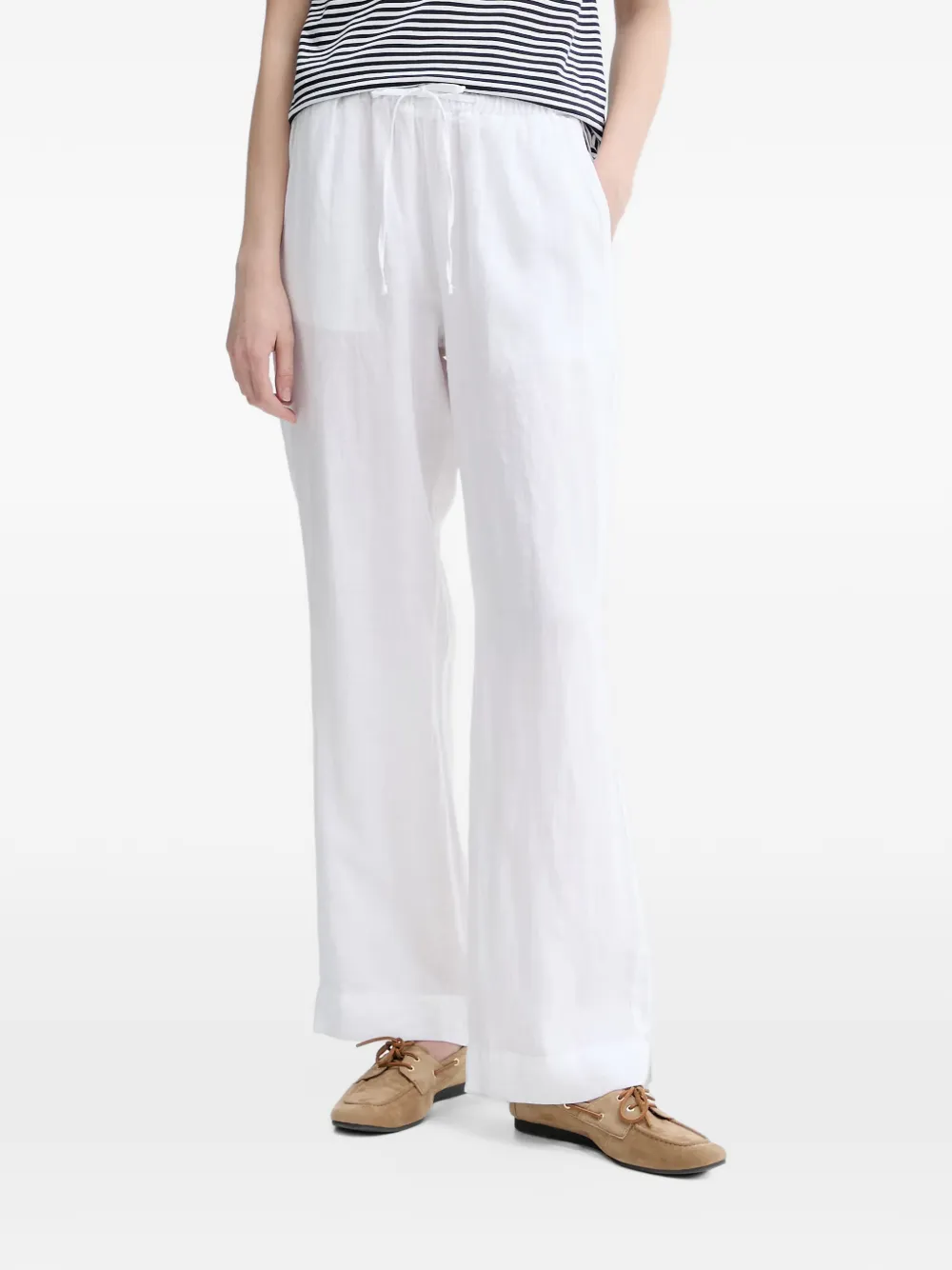 Marc O'Polo drawstring wide-leg trousers - Bianco
