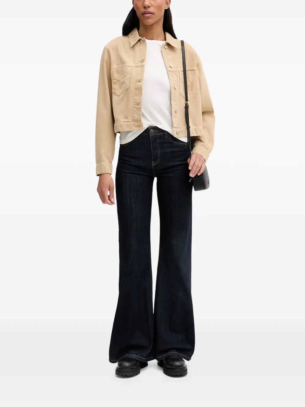 Marc O'Polo Cropped denim jack Beige