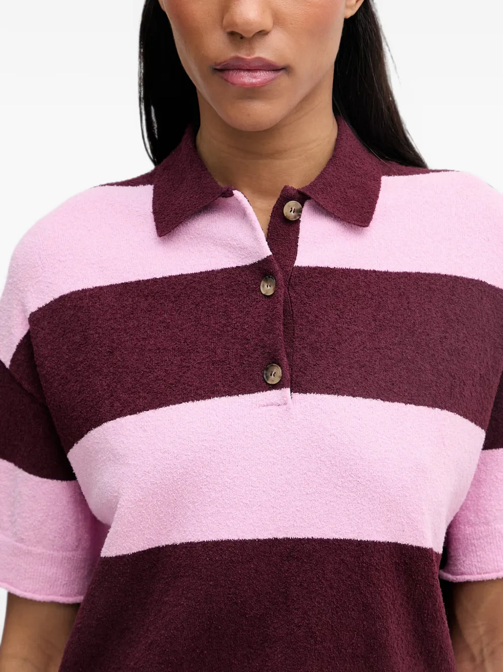 Marc O'Polo Gestreept poloshirt Roze