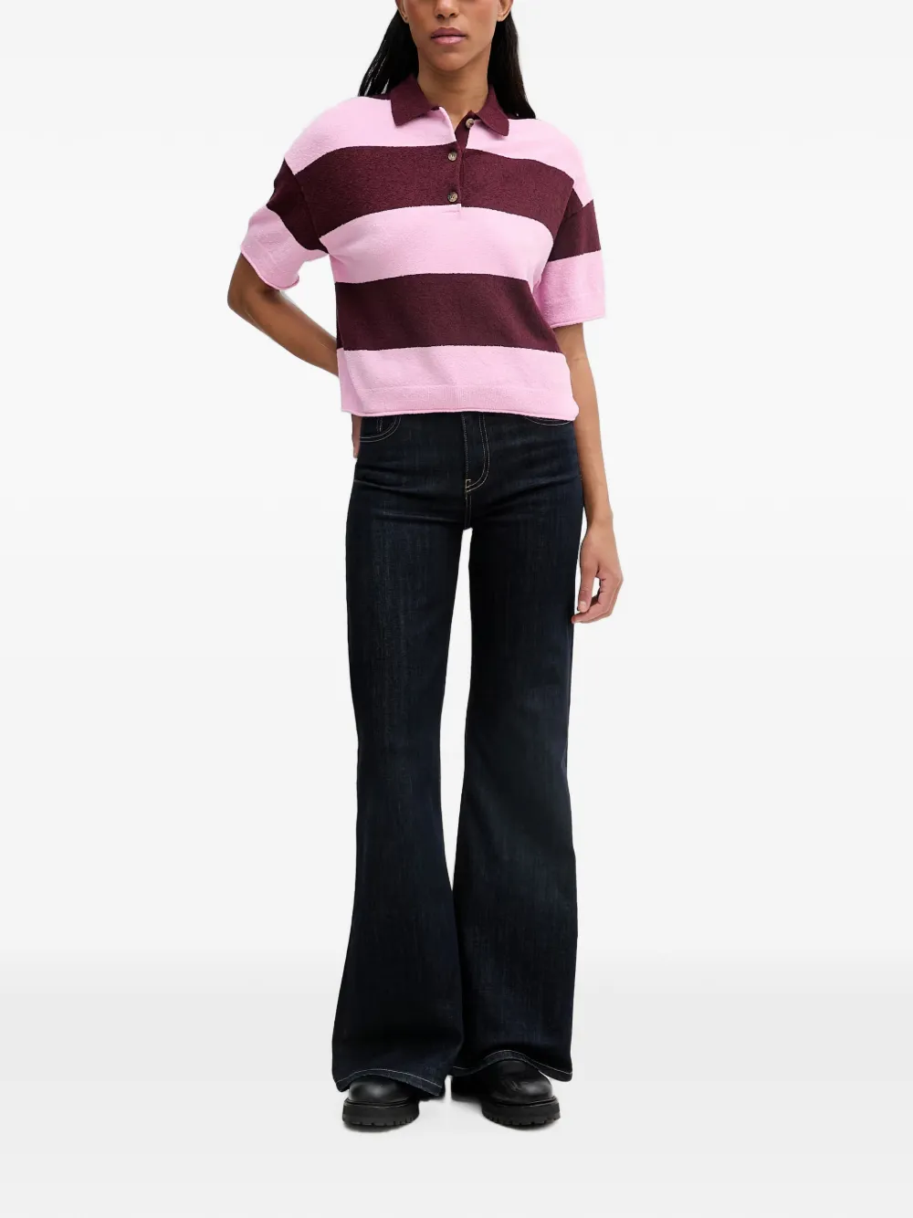 Marc O'Polo Gestreept poloshirt Roze