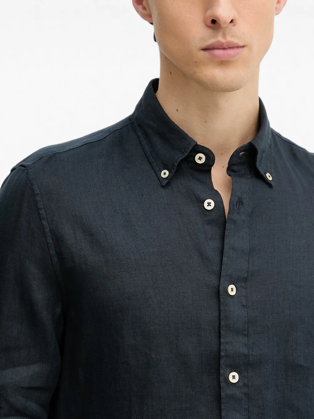 Marc O'Polo button-down long-sleeve shirt Blauw