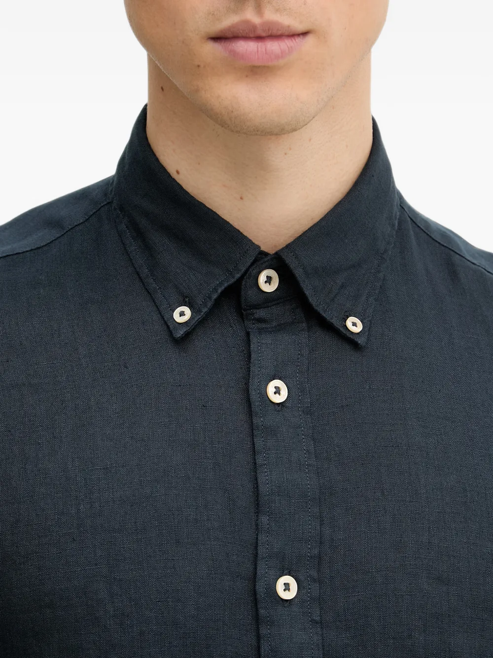 Marc O'Polo button-down long-sleeve shirt Blauw