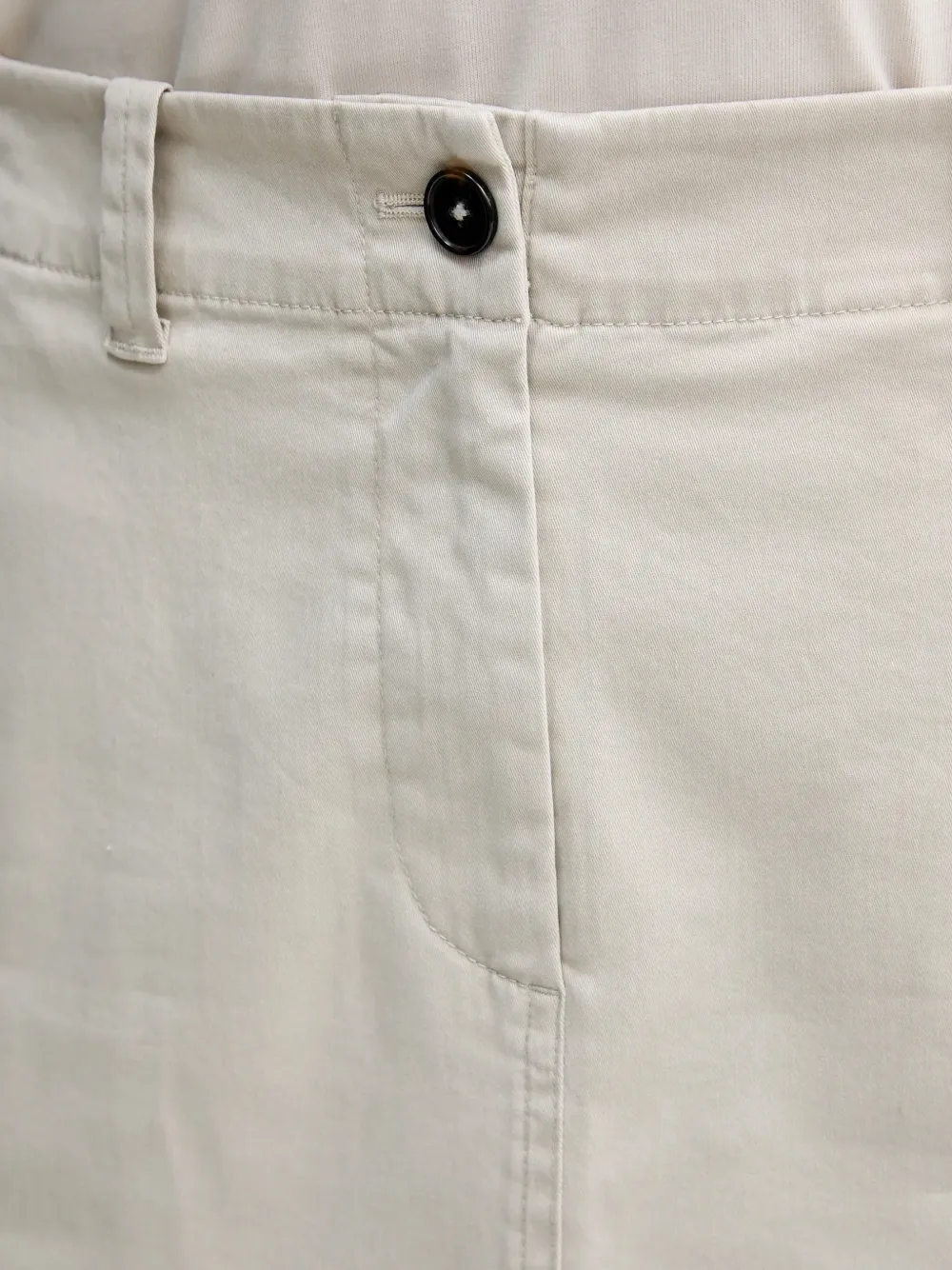 Marc O'Polo Mini-rok met riemlussen Beige