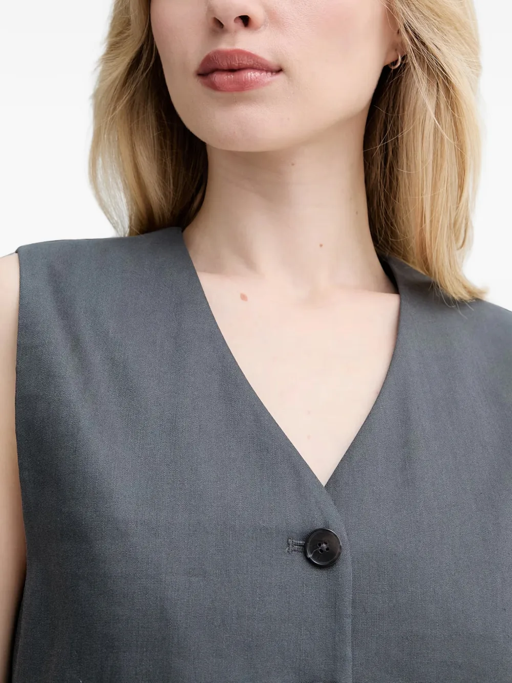 Marc O'Polo Gilet met V-hals Grijs