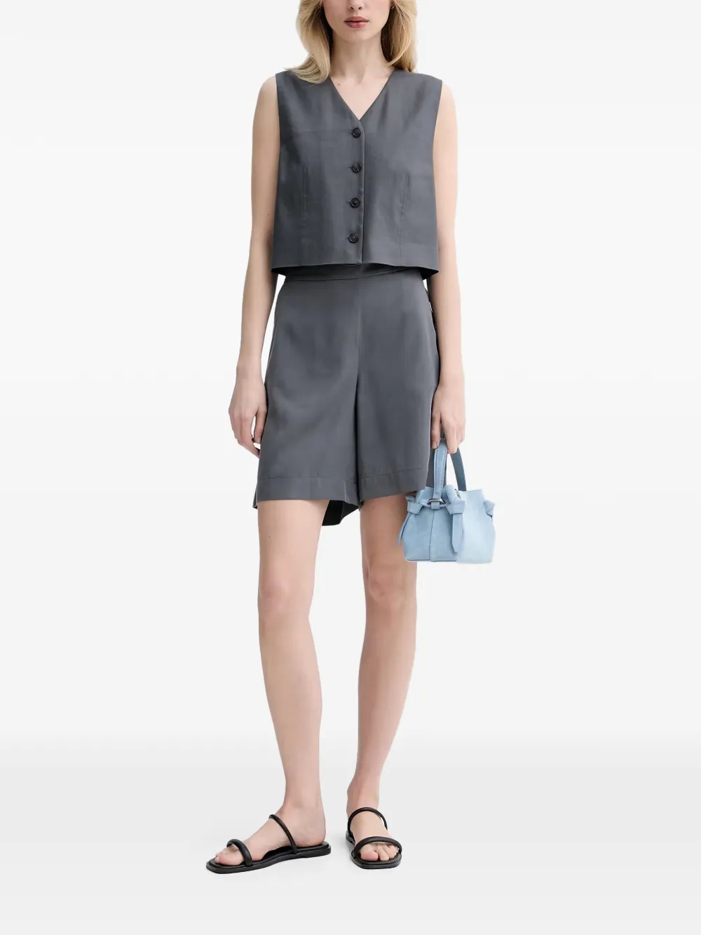 Marc O'Polo Gilet met V-hals Grijs