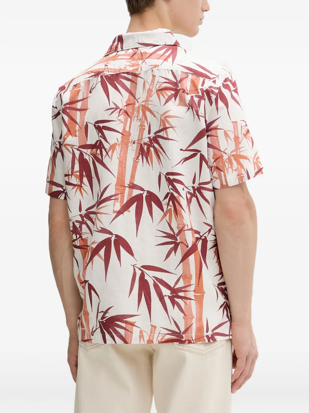 Marc O'Polo Overhemd met korte mouwen en print Wit