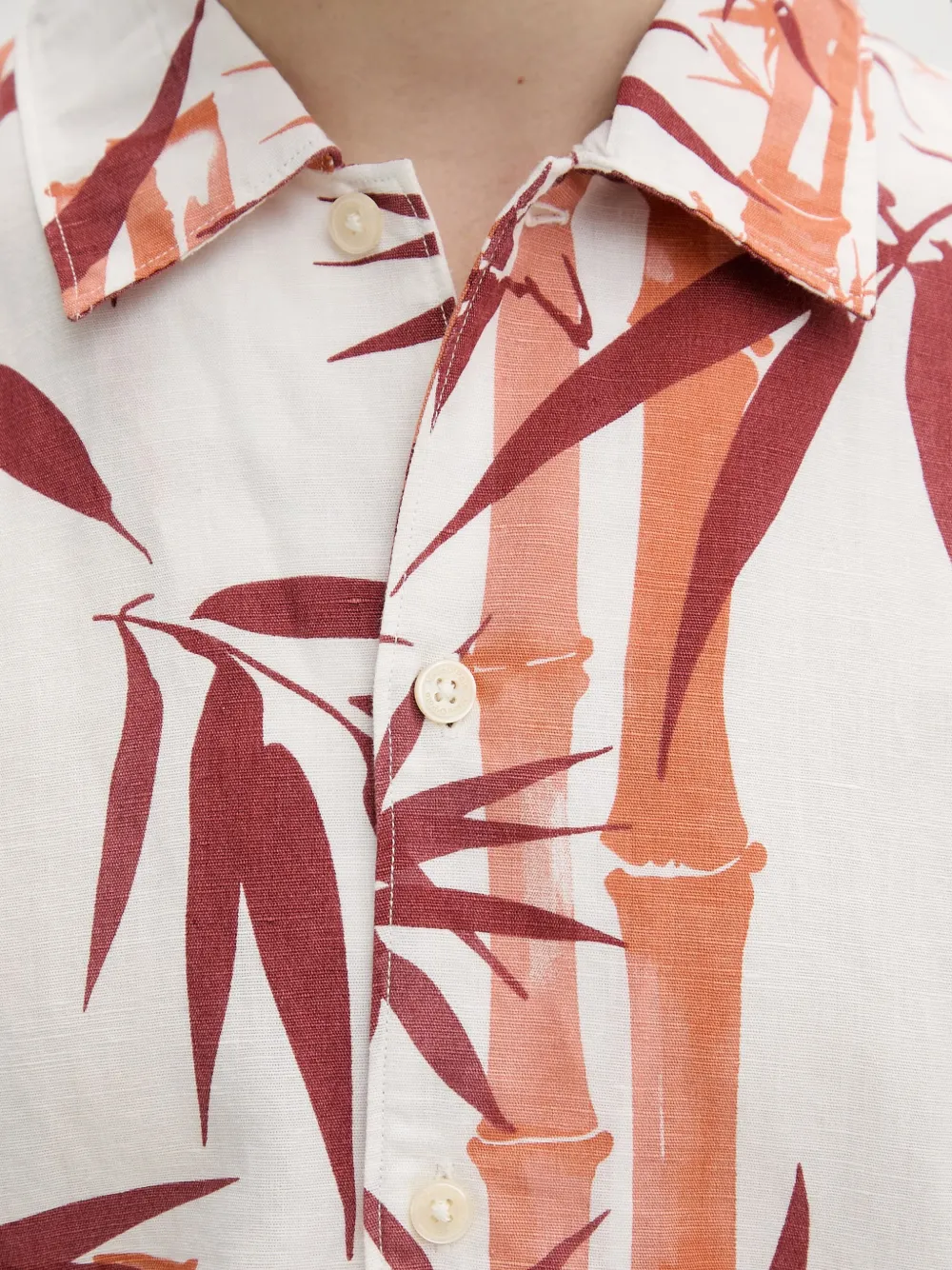Marc O'Polo Overhemd met korte mouwen en print Wit