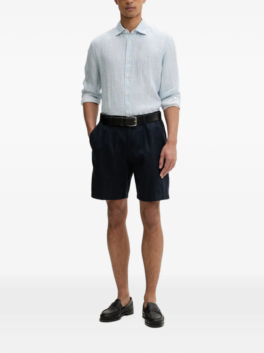 Marc O'Polo Overhemd met geometrische print Blauw