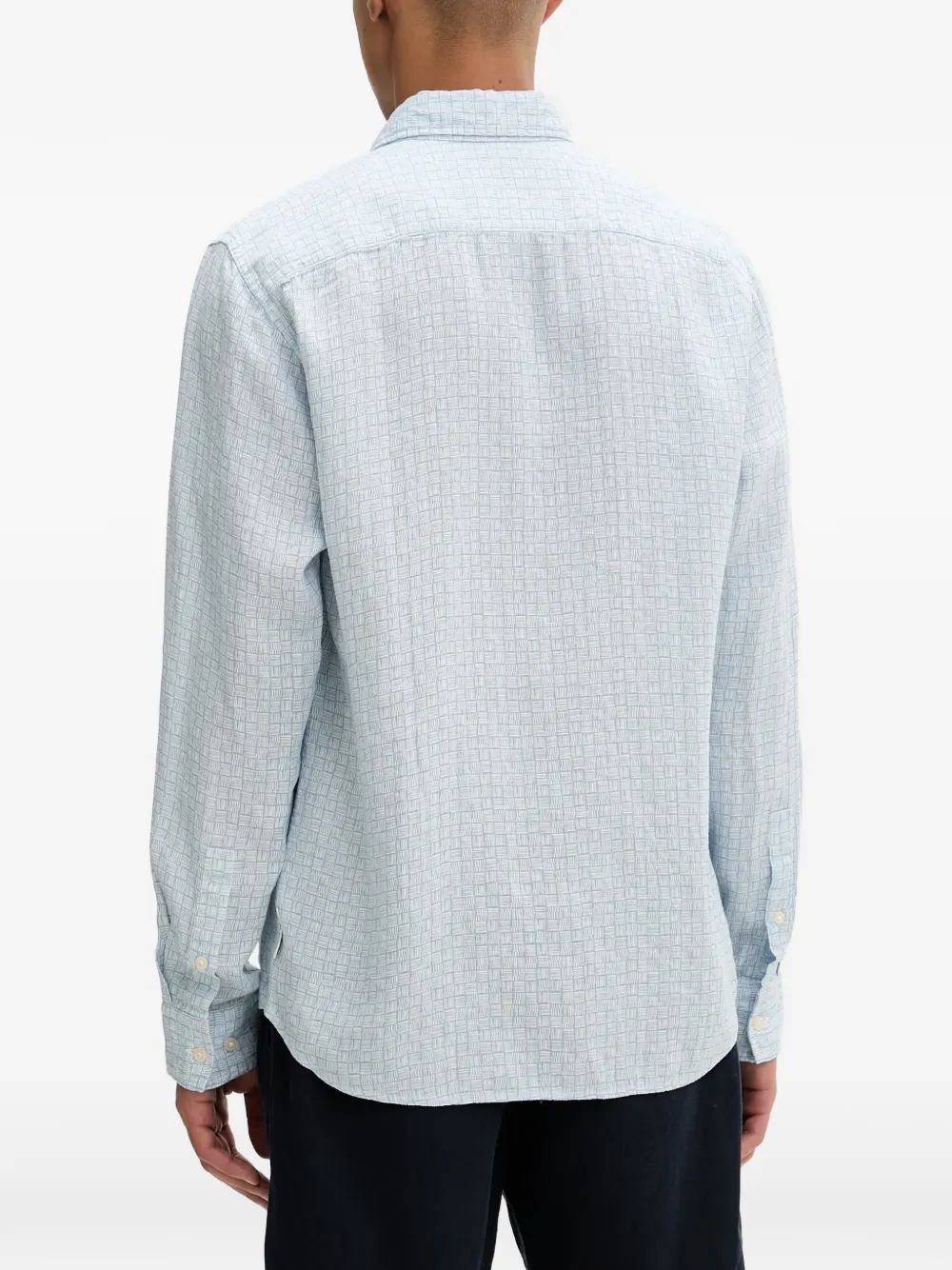 Marc O'Polo Overhemd met geometrische print Blauw