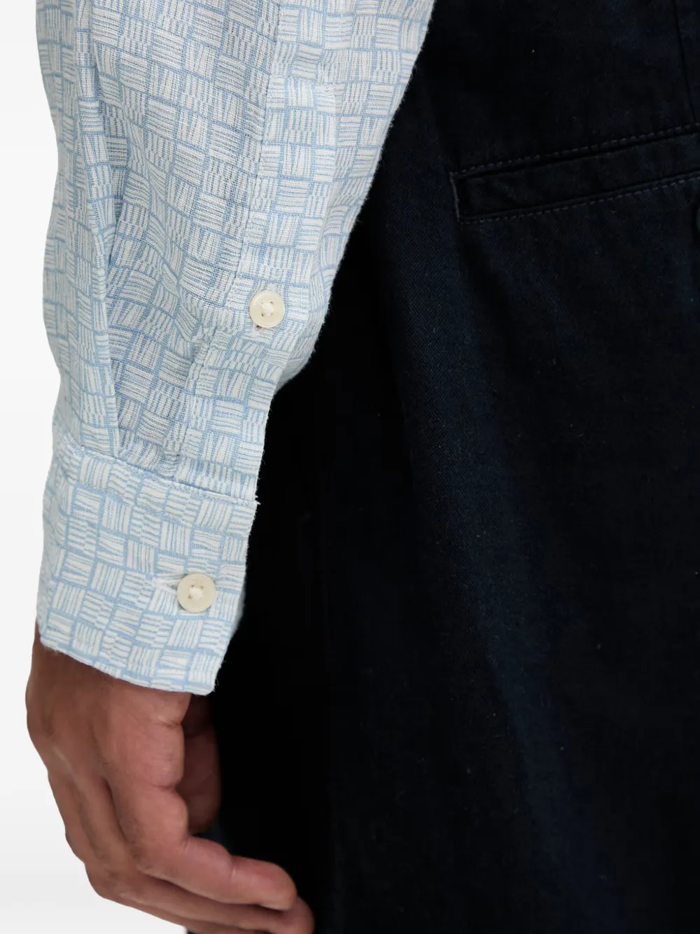 Marc O'Polo Overhemd met geometrische print Blauw