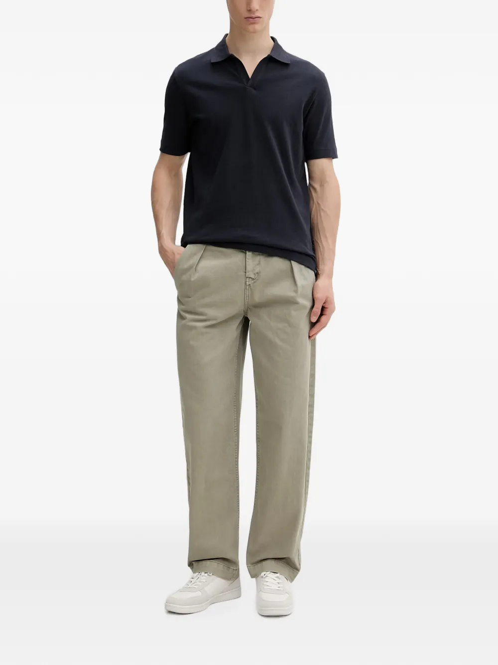 Marc O'Polo T-shirt met V-hals Blauw