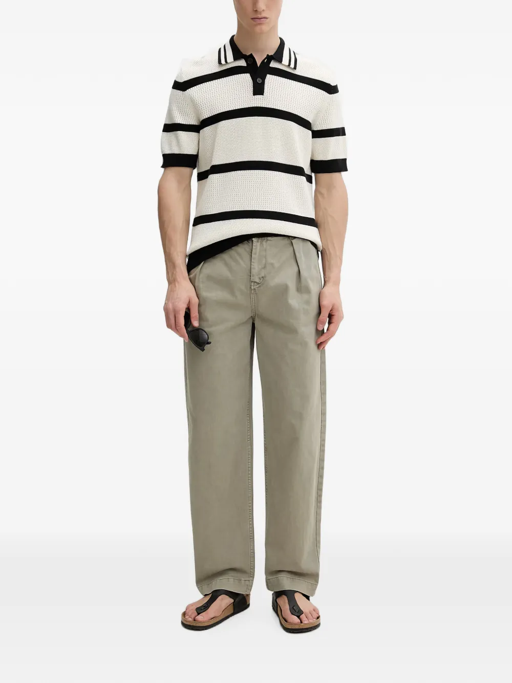 Marc O'Polo Poloshirt met print Wit