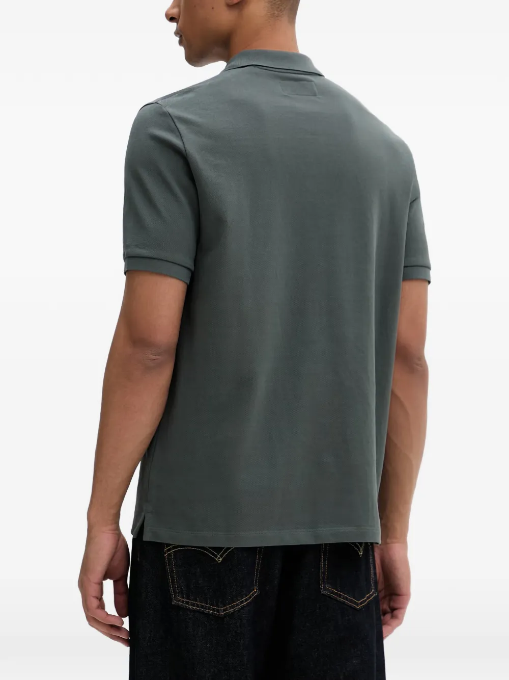 Marc O'Polo Piqué poloshirt met geborduurd logo Groen