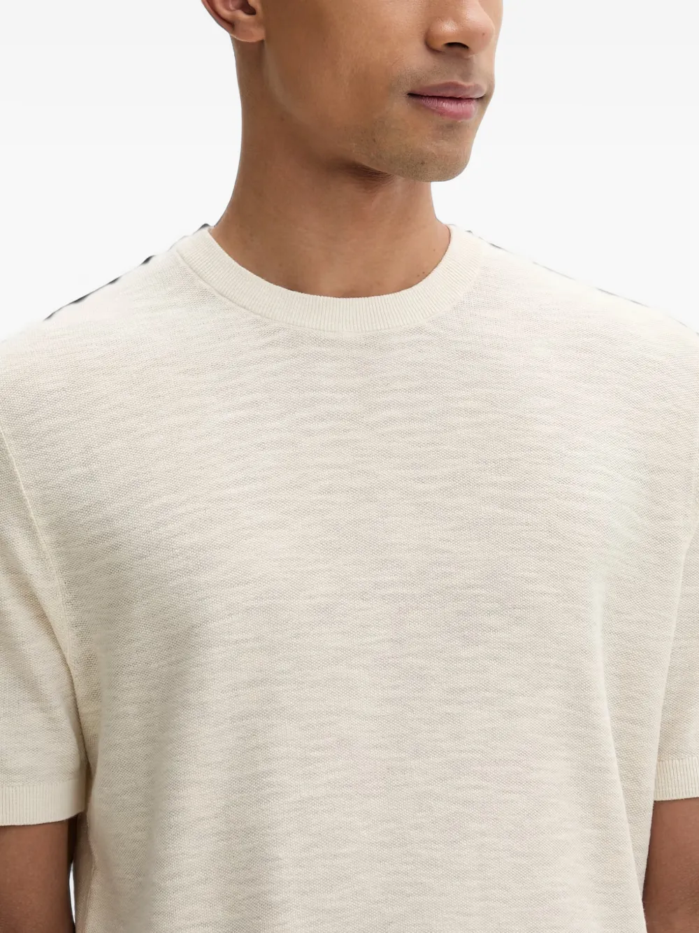 Marc O'Polo Fijngebreid T-shirt Beige