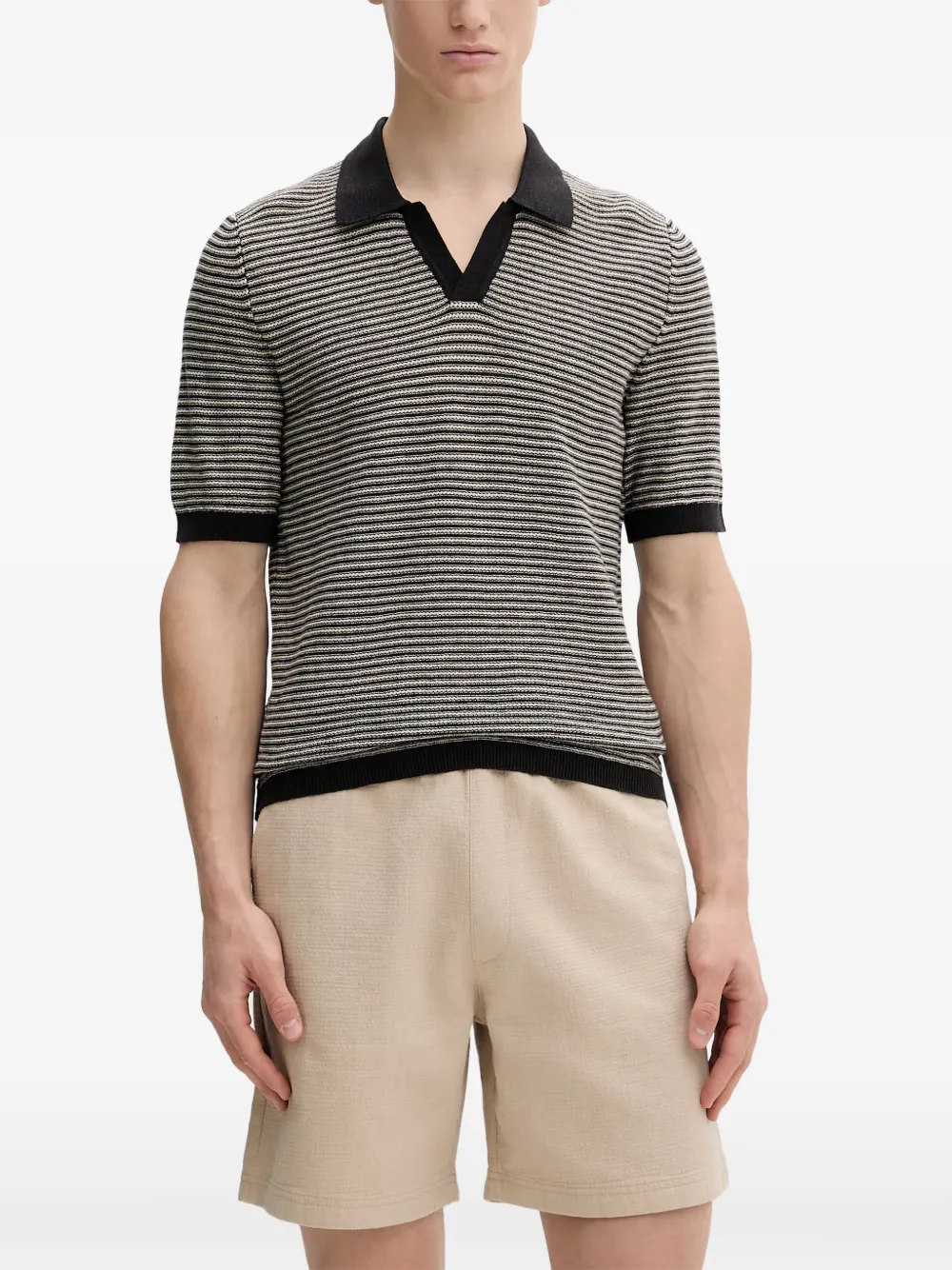 Marc O'Polo striped knit Polo shirt