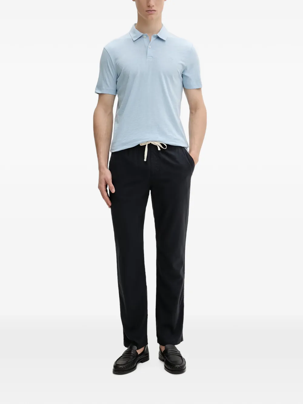 Marc O'Polo Poloshirt met geborduurd logo en textuur Blauw