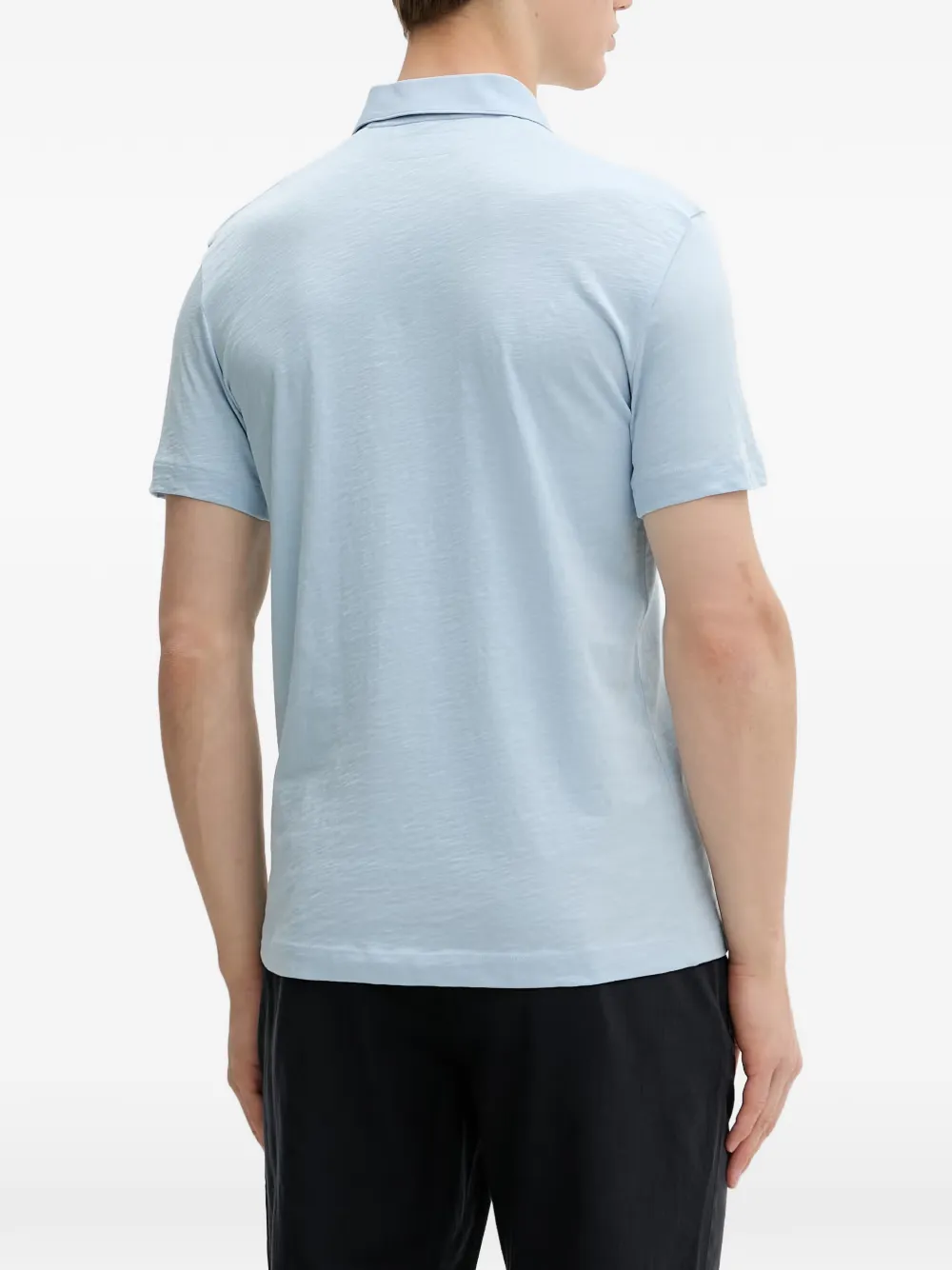 Marc O'Polo Poloshirt met geborduurd logo en textuur Blauw
