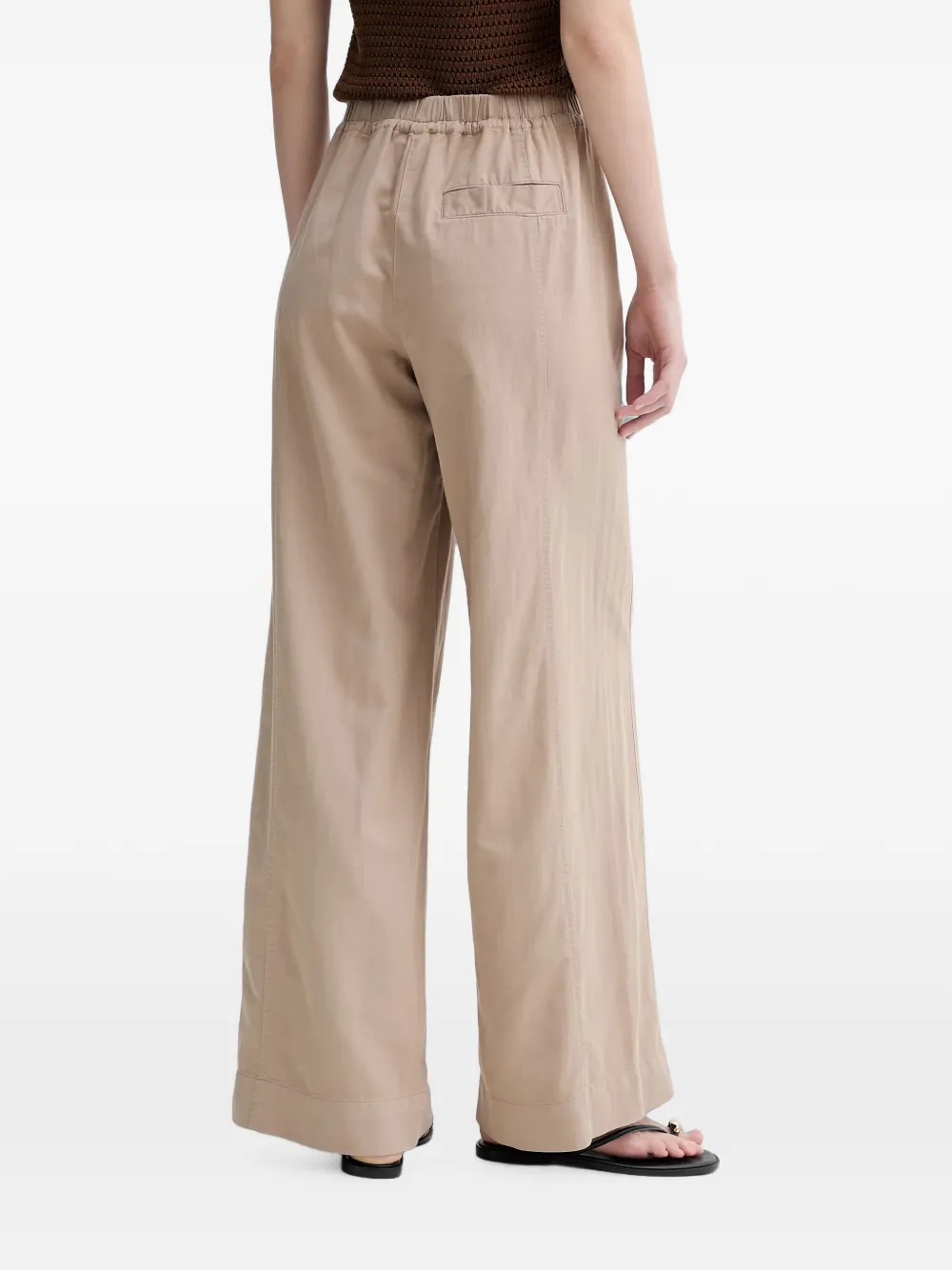 Marc O'Polo Broek met wijde pijpen Beige
