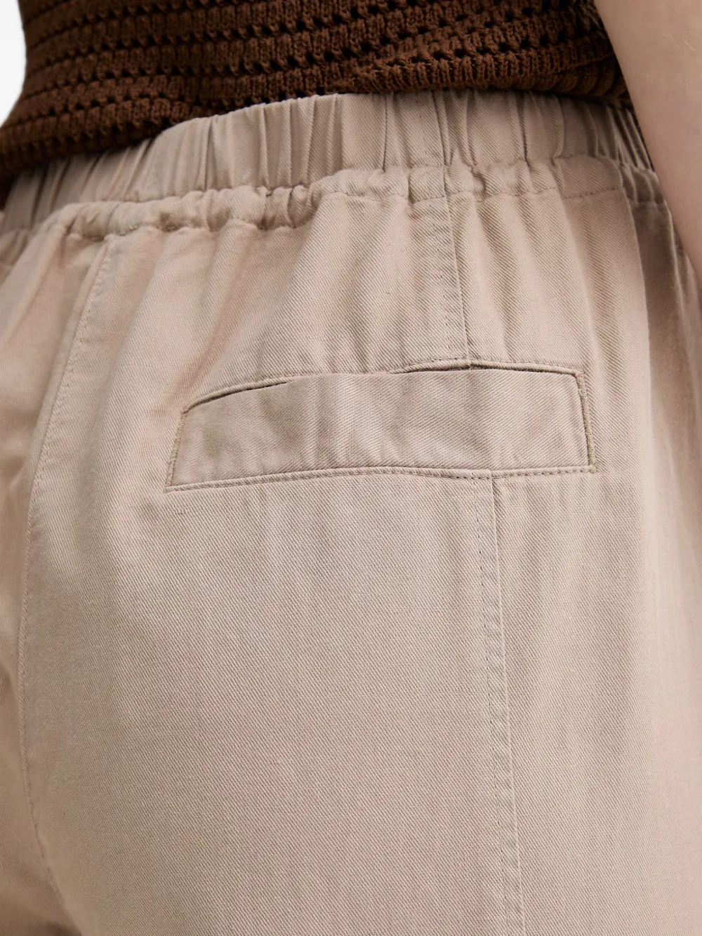 Marc O'Polo Broek met wijde pijpen Beige