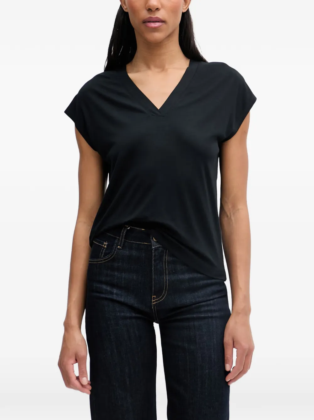 Marc O'Polo T-shirt con scollo a V - Nero