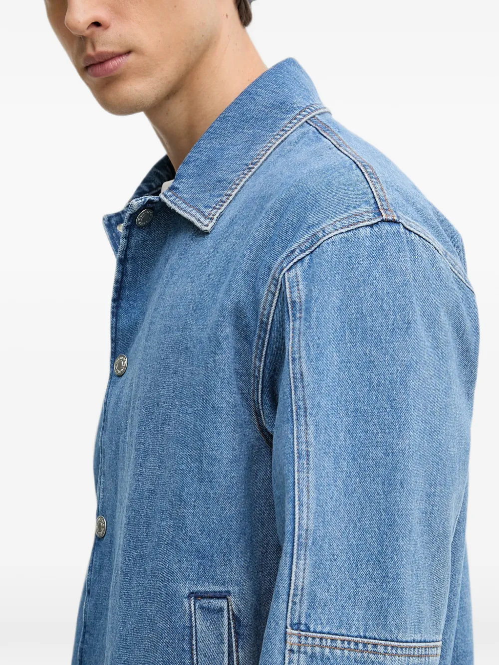 Marc O'Polo Denim jack met trekkoord afwerking Blauw
