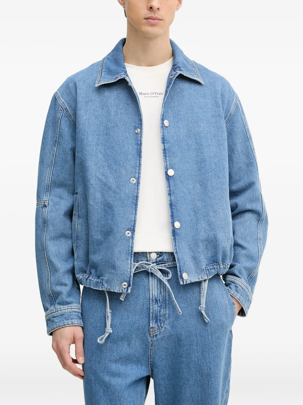 Marc O'Polo Giacca denim con coulisse - Blu