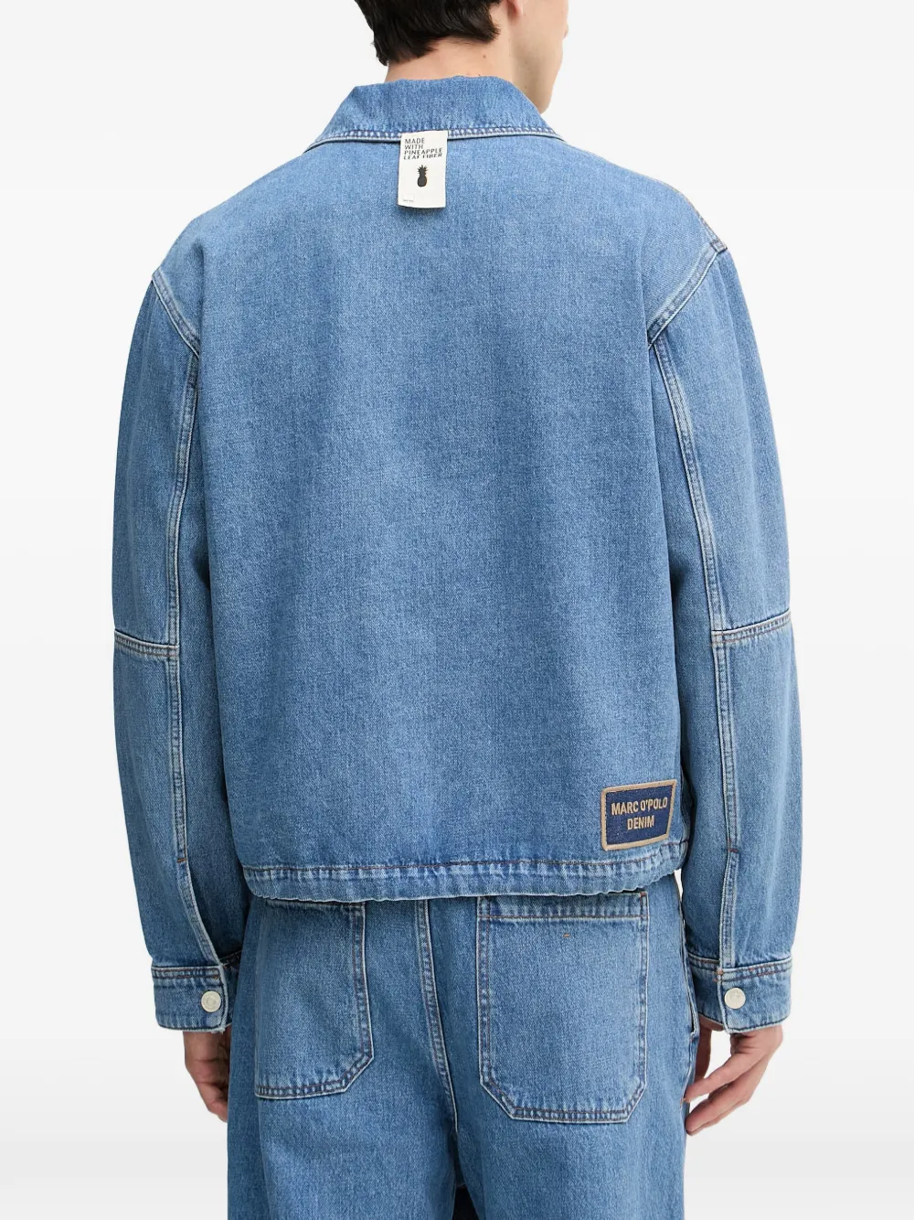 Marc O'Polo Denim jack met trekkoord afwerking Blauw