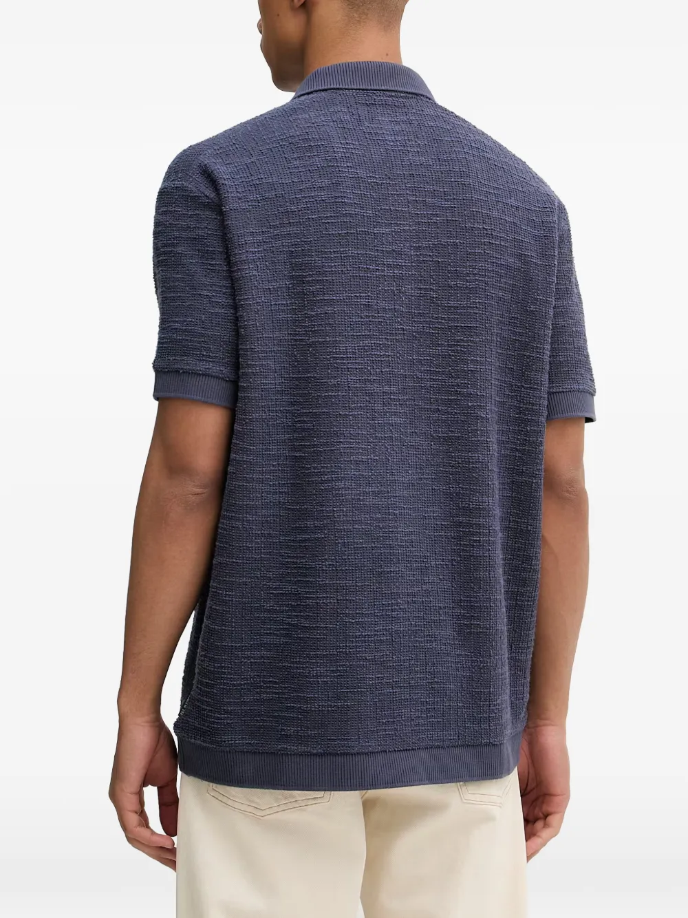 Marc O'Polo Poloshirt met textuur Blauw