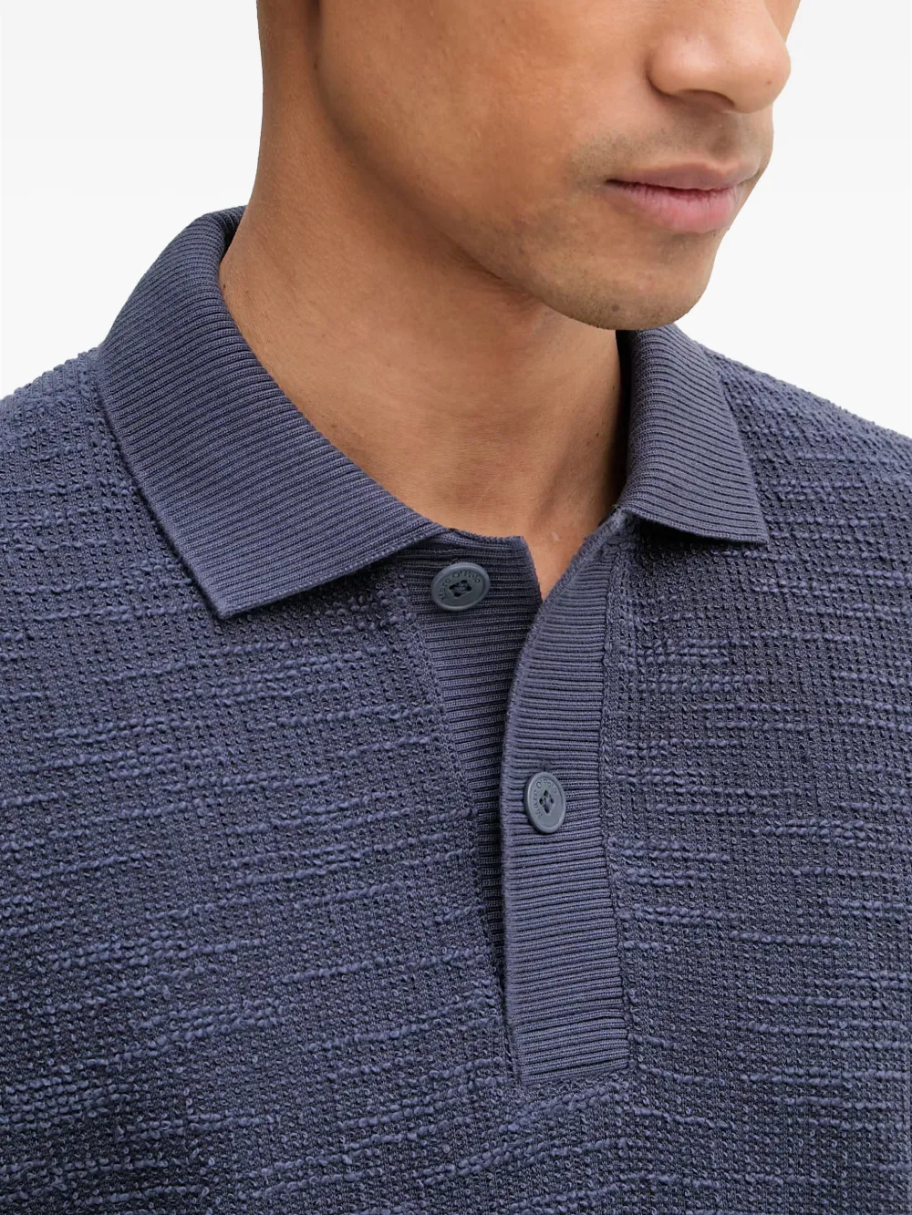 Marc O'Polo Poloshirt met textuur Blauw