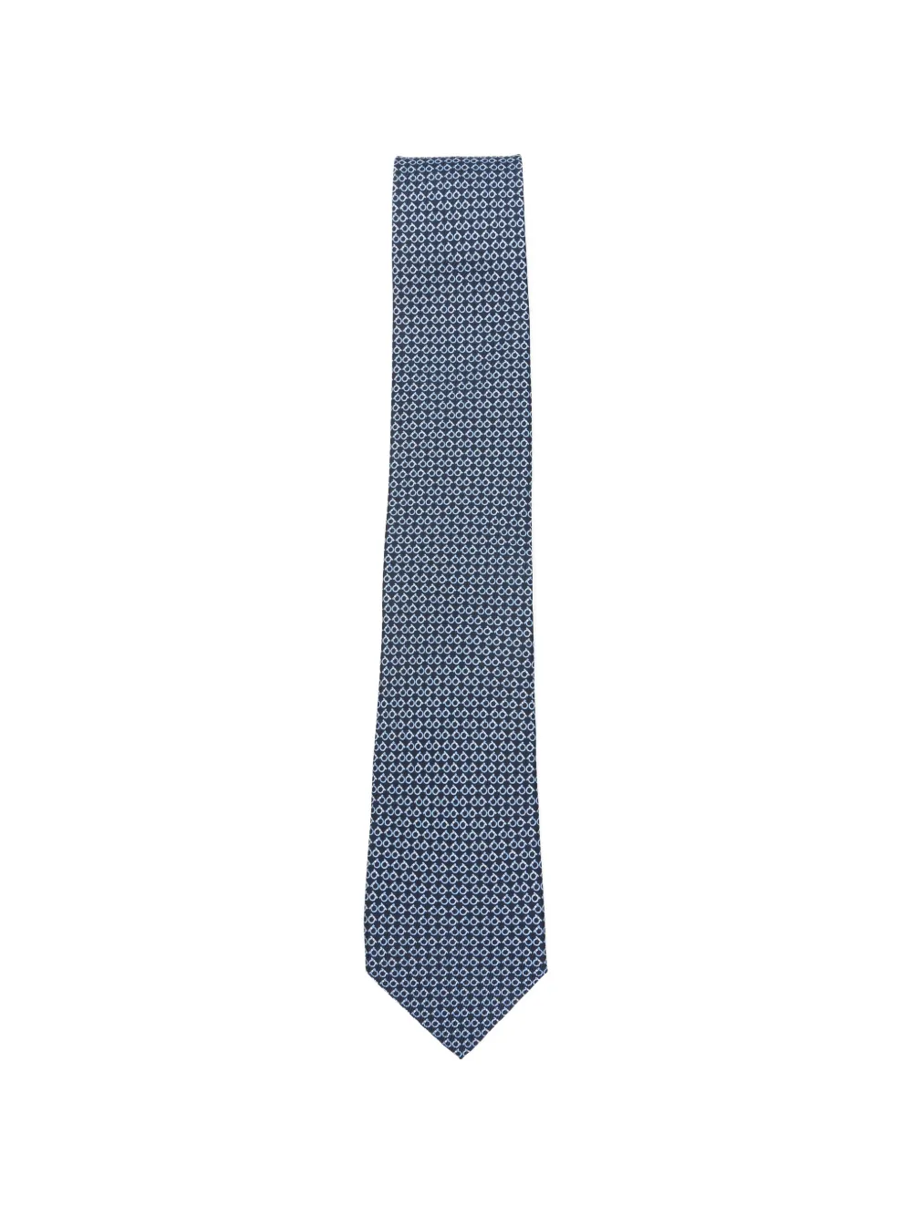 Ferragamo Chicca Gancini-pattern tie - Blu